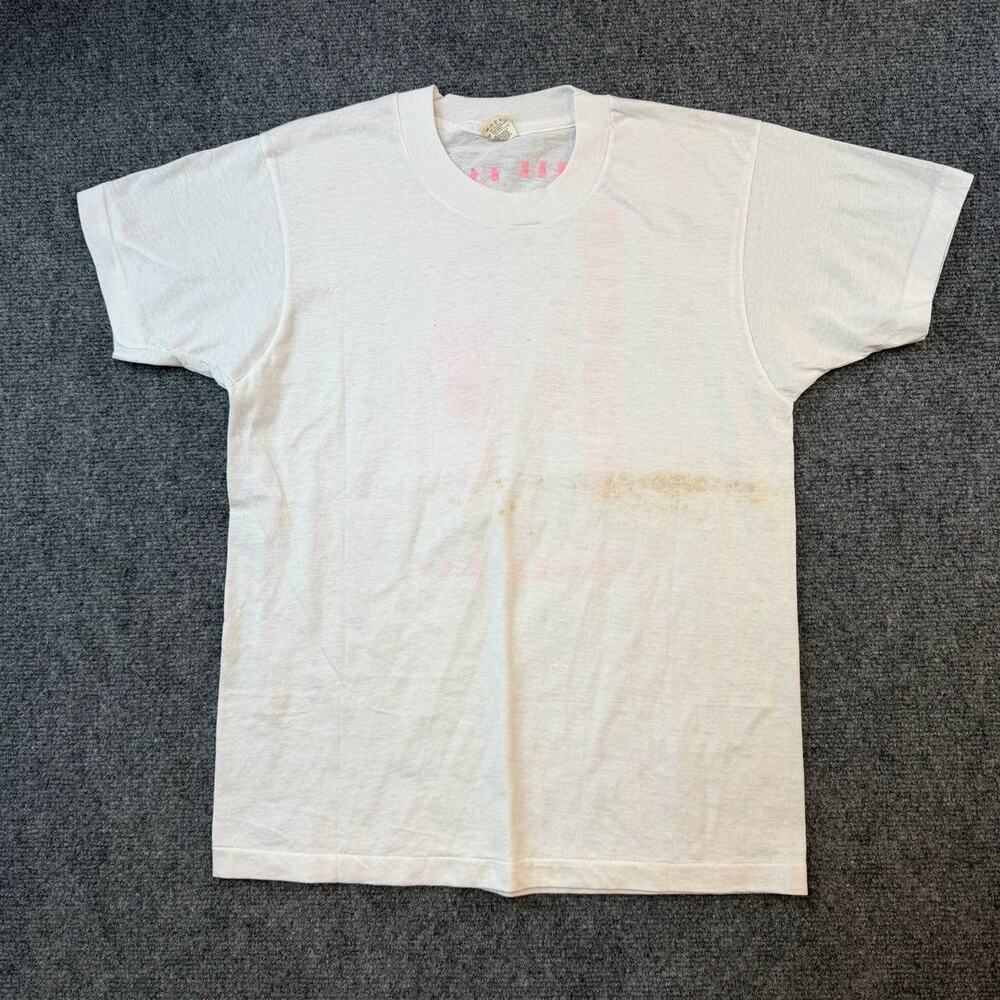 Vintage Screen Stars Tampa Bay Graphic T-Shirt USA White Cotton Blend Size M